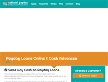 Tablet Screenshot of nationalpayday.com